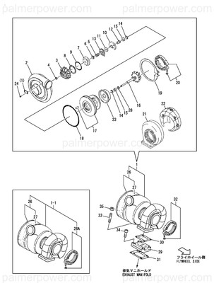 Order YANMAR 126672-18020 Turbocharger Td08H30