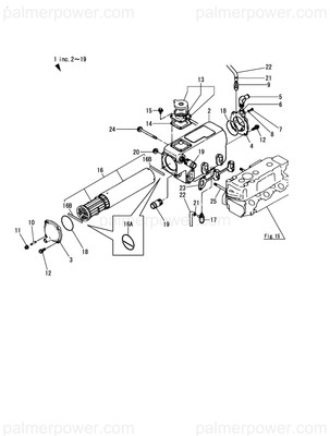 Order YANMAR 128397-44060 Cover Outlet