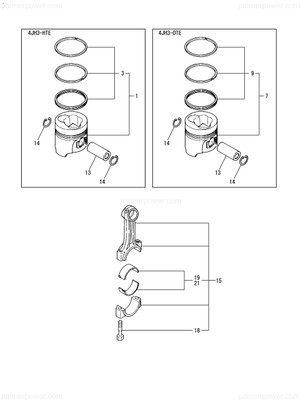 Order YANMAR 129672-22000 New 129672-22000 Piston W-Rings