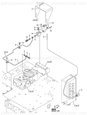 Order YANMAR 177347-07180 Pipe Assy,Hydr.Oil