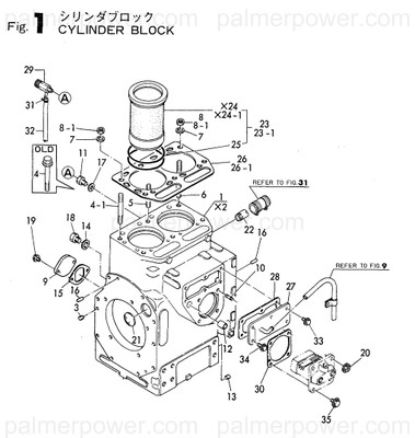 Order YANMAR 724465-01561 Block Assy