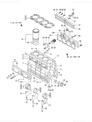 Order YANMAR 727610-01900 Liner