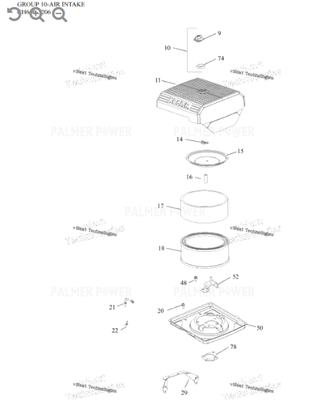 Order KOHLER 24-096-26-S Cover, air cleaner after s/n 4911200001