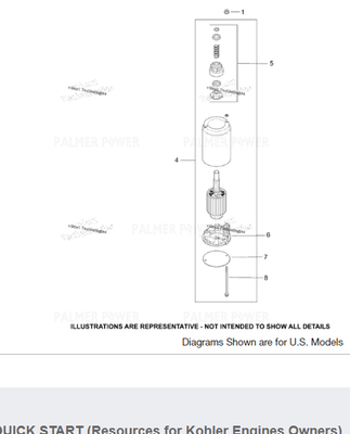 Order KOHLER 20-098-11-S Starter, assy