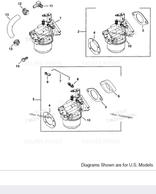 Order KOHLER 45-853-11-S Kit, carburetor includes 3,4,10, carburetor assembly 45-053-82* or 45-053-86*