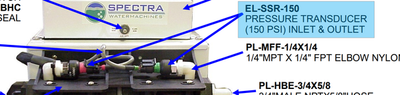 SPECTRA WATERMAKERS EL-SSR-150 Pressure Transducer (150 Psi)
