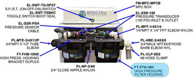 SPECTRA WATERMAKERS FT-FTH-10H High Pressure Filter Housing (Blk) SPECTRA WATERMAKERS FT-FTH-10H High Pressure Filter Housing (Blk)