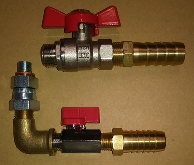 BETA MARINE AK/HE/CAL/M02  Hot Water Fittings With Shut Off Valves, Beta 10-25