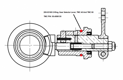 BETA MARINE 205-03185 O-Ring, Gear Selector Lever, TMC 40/60