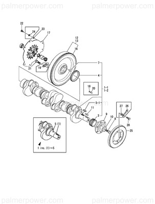 Order YANMAR 727610-21701 Crankshaft Assy