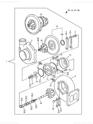 Order YANMAR 124617-18010 Turbocharger, T04B