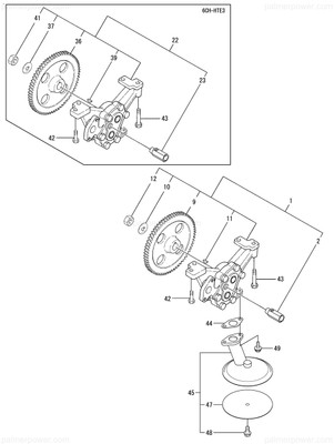 Order YANMAR 727620-32100 Pump Assy, Oil