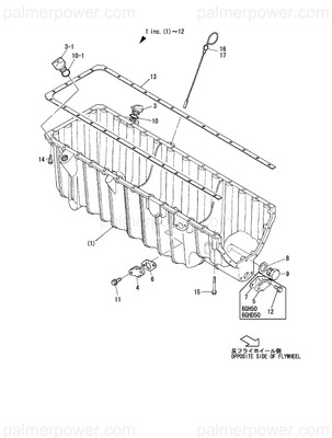 Order YANMAR 728620-01540 Sump Assy, Oil