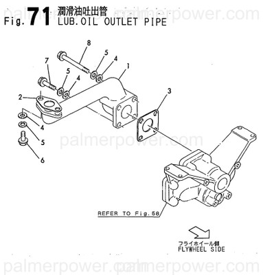 Order YANMAR 126650-32030 Pipe, Oil