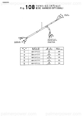 Order YANMAR 126630-77650 Harness, Wire