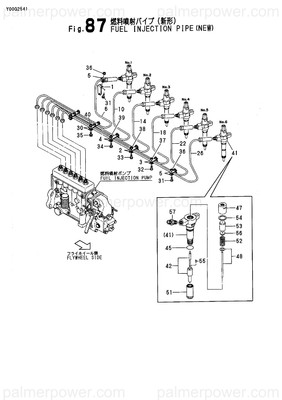 Order YANMAR 126634-59100 Pipe Assy, Injection