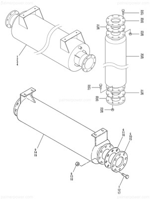 Order YANMAR 43100-553821 Silencer, 125A