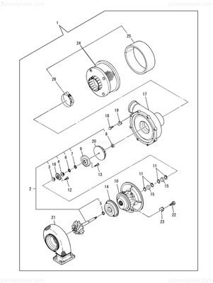 Order YANMAR 128625-18020 Turbocharger, Rhc91