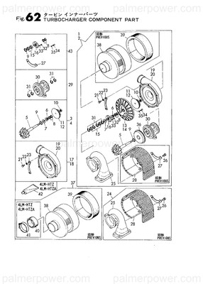 Order YANMAR 120142-18000 Turbine, Rhb6