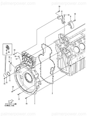 Order YANMAR 148960-01601 Housing, Flywheel
