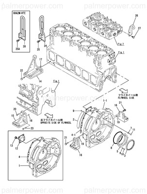 Order YANMAR 126630-01610 Housing, Flywheel
