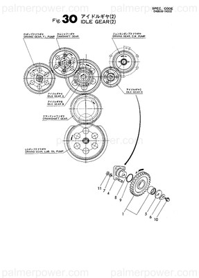 Order YANMAR 148616-14910 Gear Assy, Idle