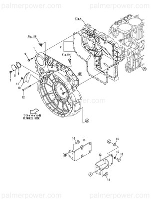 Order YANMAR 148661-01600 Housing, Flywheel