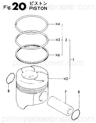 Order YANMAR 129474-22000 Piston Assy