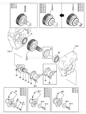 Order YANMAR 177561-03630 Shaft, I=2.07 Z=58