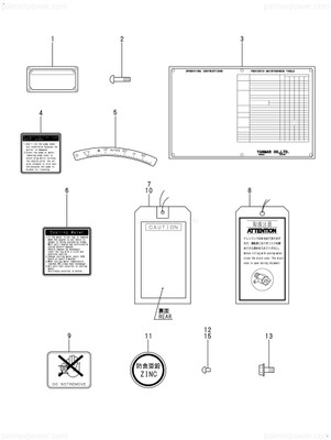 Order YANMAR 126613-07111 Label, Valve Adjust