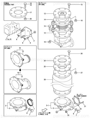 Order YANMAR 127881-13040 V-Band, Turbo. Out