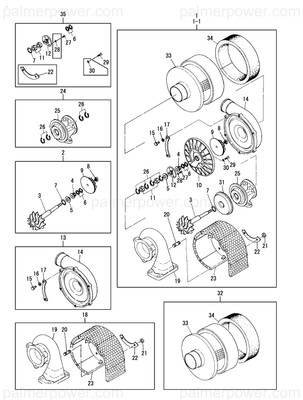 Order YANMAR 127412-18011 Turbine, Rhb6