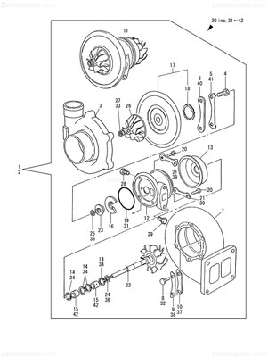 Order YANMAR 127616-18030 Turbocharger, T04B