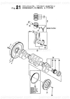 Order YANMAR 128627-21390 Flywheel Assy