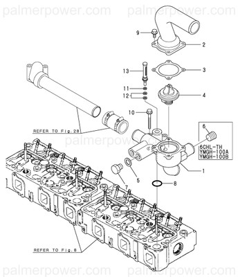 Order YANMAR 127656-48310 Cover, Thermostat