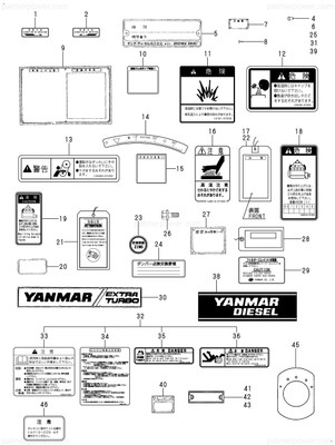 Order YANMAR 148619-07941 Label