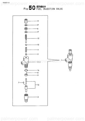 Order YANMAR 726616-53120 Valve Assy,F Inject