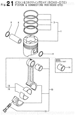 Order YANMAR 127616-22300 Pin, Piston