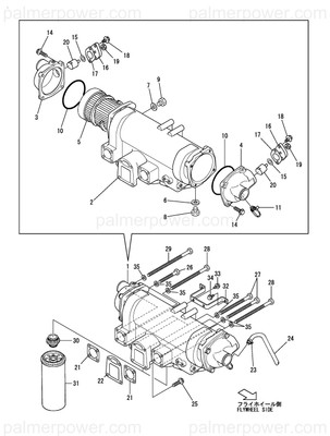 Order YANMAR 126613-33010 Body, Cooler