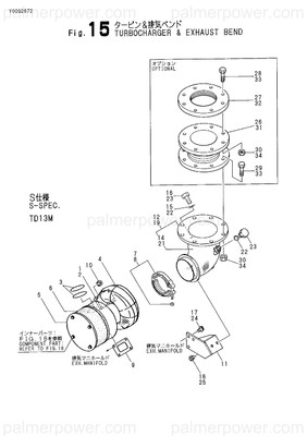 Order YANMAR 148633-18032 Turbine Assy