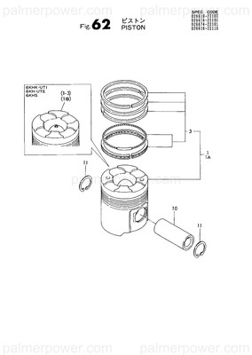 Order YANMAR 726674-22723 Piston Assy