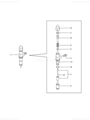Order YANMAR 127690-53000 Nozzle Assy