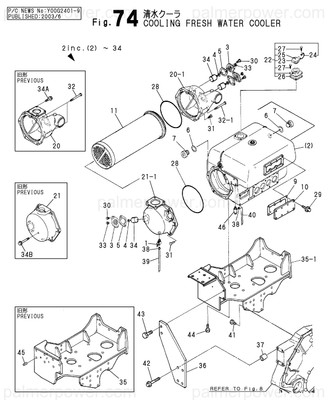 Order YANMAR 148018-44501 Cooler Assy, Water