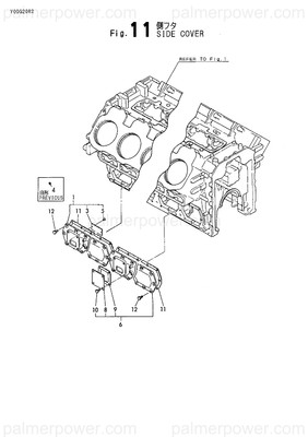 Order YANMAR 148016-01410 Cover, Block