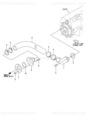 Order YANMAR 43720-554880 Pipe, Flexible