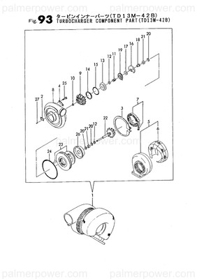 Order YANMAR 148687-18042 Turbine Assy