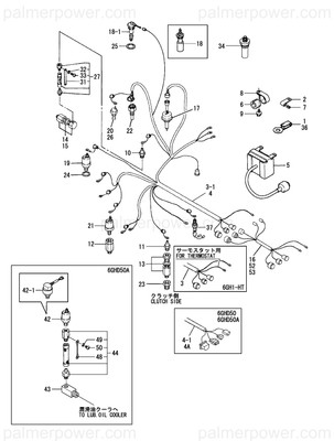 Order YANMAR 128612-77500 Harness, Wire