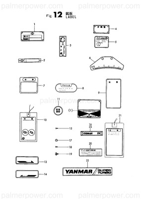 Order YANMAR 148687-54980 Label, Timer