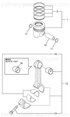 Order YANMAR 727425-23100 Rod Assy, Connecting