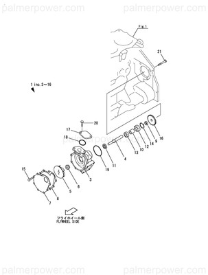 Order YANMAR 127880-43051 Seal, Water